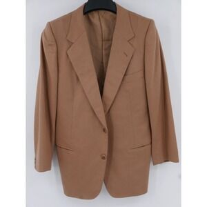 Vintage Belvest Blazer Sport Coat Beige Cashmere Men's EU 36 Short Made Italy